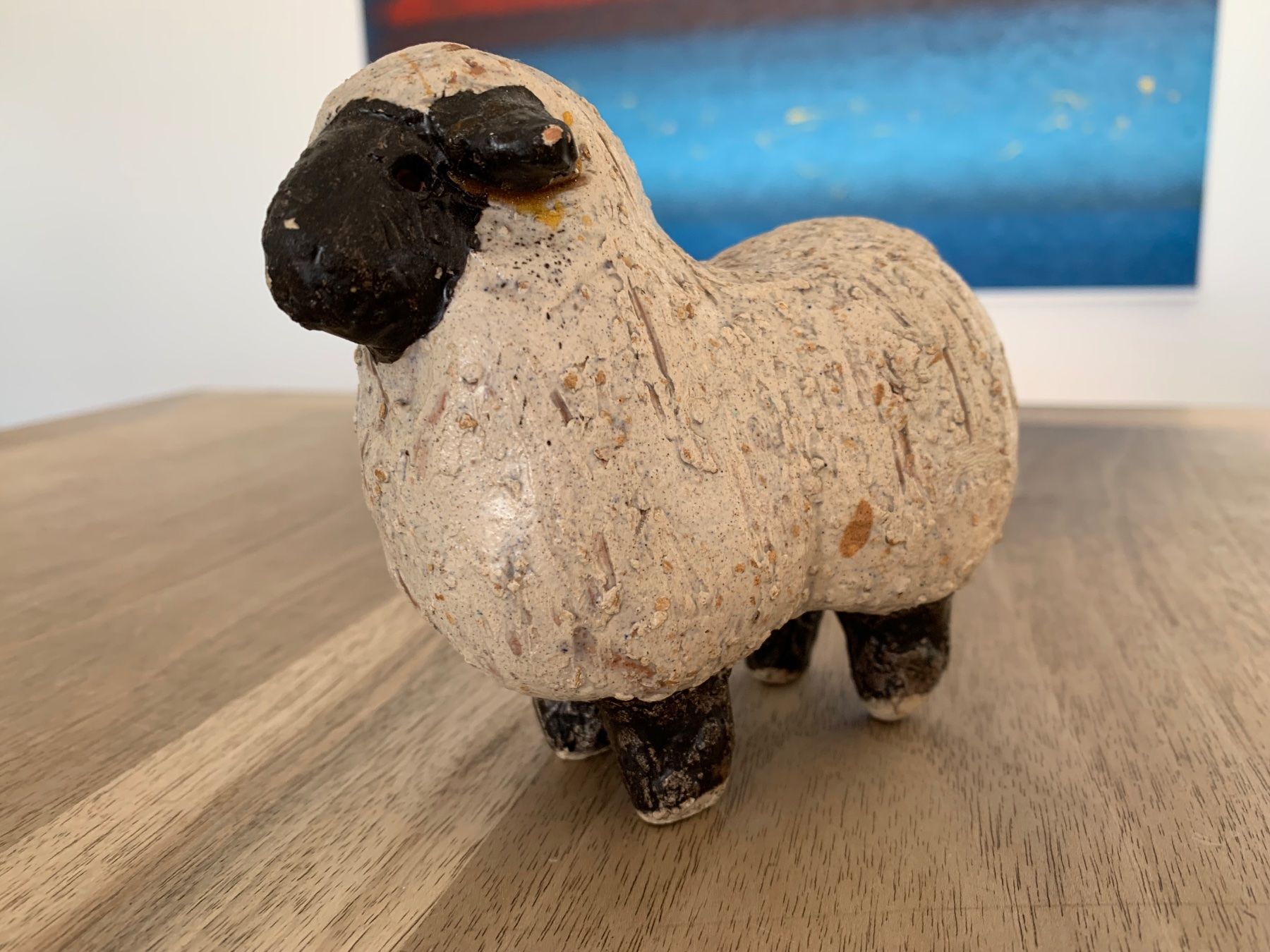 Statuette: Ueli Schmutz Keramik Schaf und Schafbock – Usato da Evilard venduto da Wittilda 4