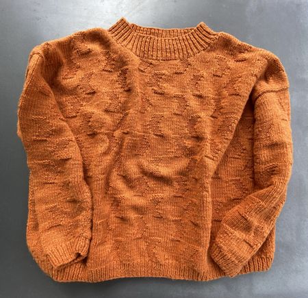 Pullover selbstgestrickt 🧶 orange