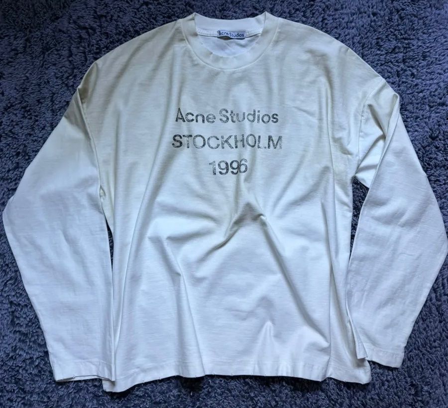 Acne Studios T-shirts: Acne Studios Longsleeve Gr. M, weiss – Neuf (Voir description) à Triesen par atos87