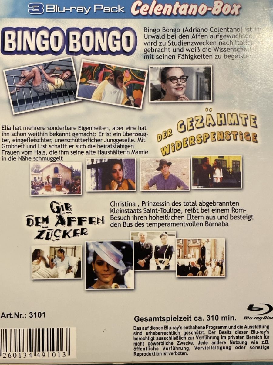 Tutti i DVDs: Adriano Celentano - Box / 3 Filme – Nuovo (secondo la descrizione) da Waldenburg venduto da Gonzo8 1