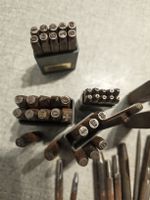 Div. Schlagbuchstaben, Schlagzahlen, Stanzwerkzeug