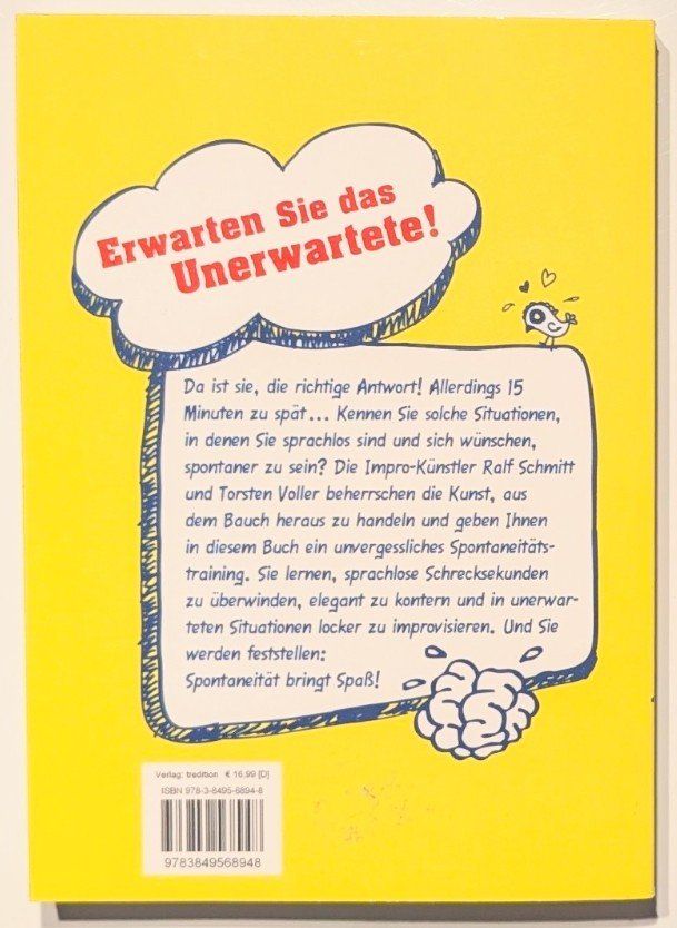 Libri: Ich bin total spontan - Ralf Schmitt – Nuovo (secondo la descrizione) da Wängi venduto da ABIZONE-86 1