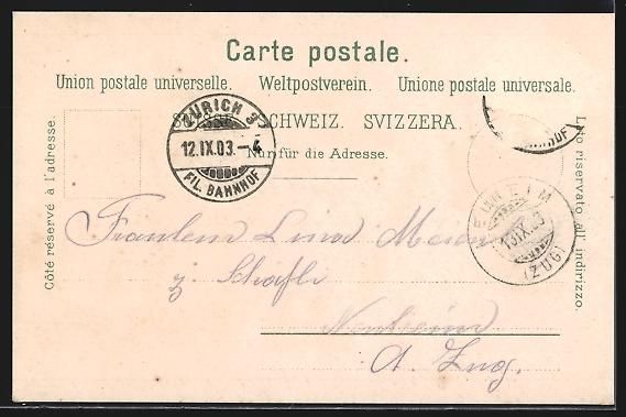 Cartoline postali: Zürich, Universitätsstrasse mit Strass – Usato da Berlin venduto da bartko-reher 1