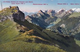 Hoher Kasten mit Altmann und Säntis  1936