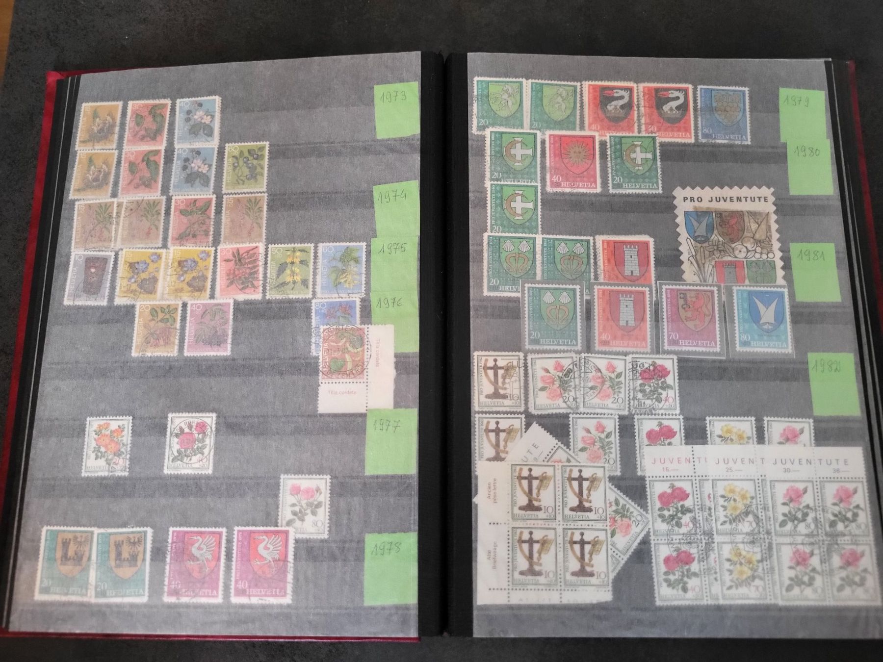 Alle Briefmarken: Sammlung Album Schweiz - Pro Juventute – Gebraucht aus Rümlang von Turrin 6