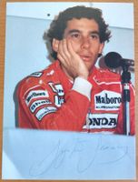 Ayrton Senna - McLaren-Honda F1 Poster 22cmx29cm - Signiert