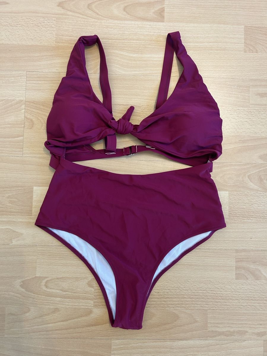 Shein Costumi da bagno & Bikini: Badekleid Gr. L neu weinrot – Nuovo e nell'imballaggio originale da Biel/Bienne venduto da SandraDG 1