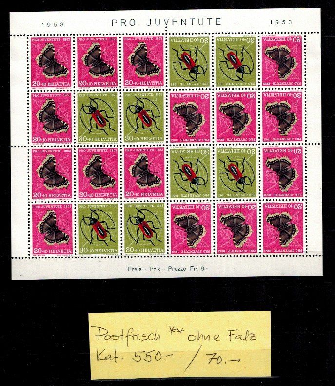 Alle Briefmarken: Kehrdruck 1953** – Gebraucht aus Aarwangen von Suomo48