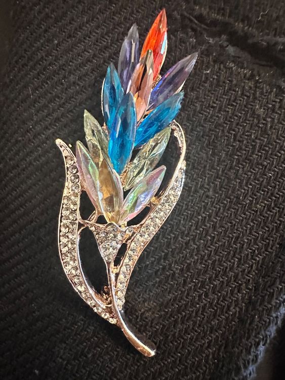 Kristall Clown Brosche Mehrfarbig - Emaille Joker Schmuck Pin Für Spaß & Sammlung