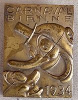 FASNACHTSPLAKETTE BIEL 1934