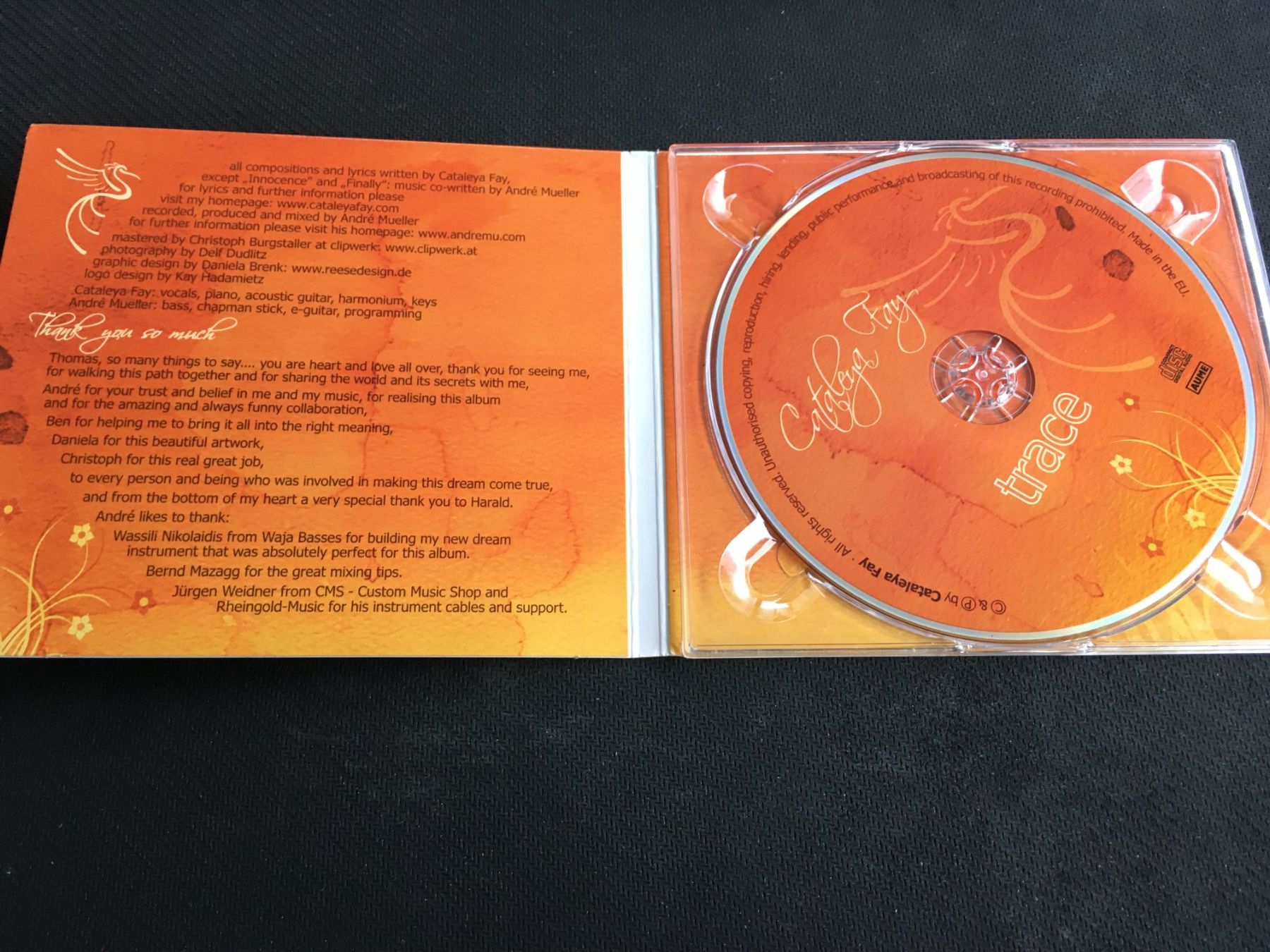 CD: Cataleya Fay - Trace -CD- Digipak – Usato da St.Gallen venduto da MedienJoe 1