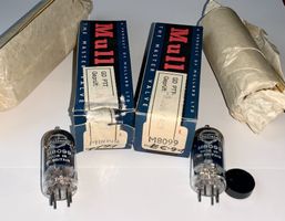 2 Röhren / Radioröhren M8099 / EC91/ 6AQ4 (Triode), Mullard
