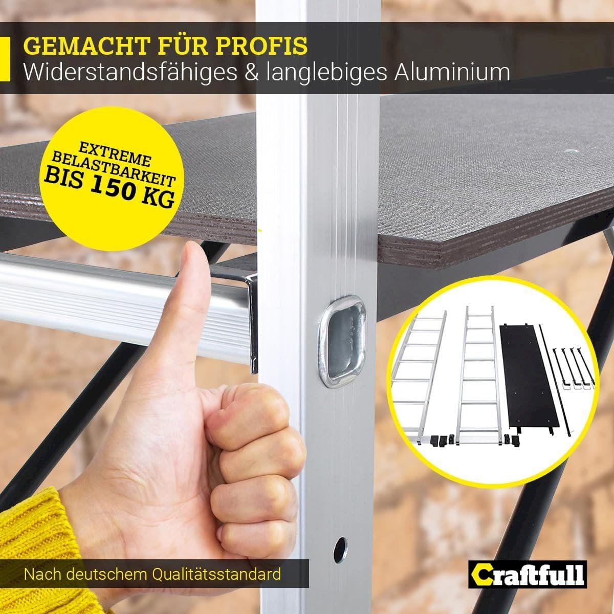 Gerüste: Craftfull Leitergerüst 1.95m - 7Sprossen – Neu und originalverpackt aus Bottighofen von zaap 3