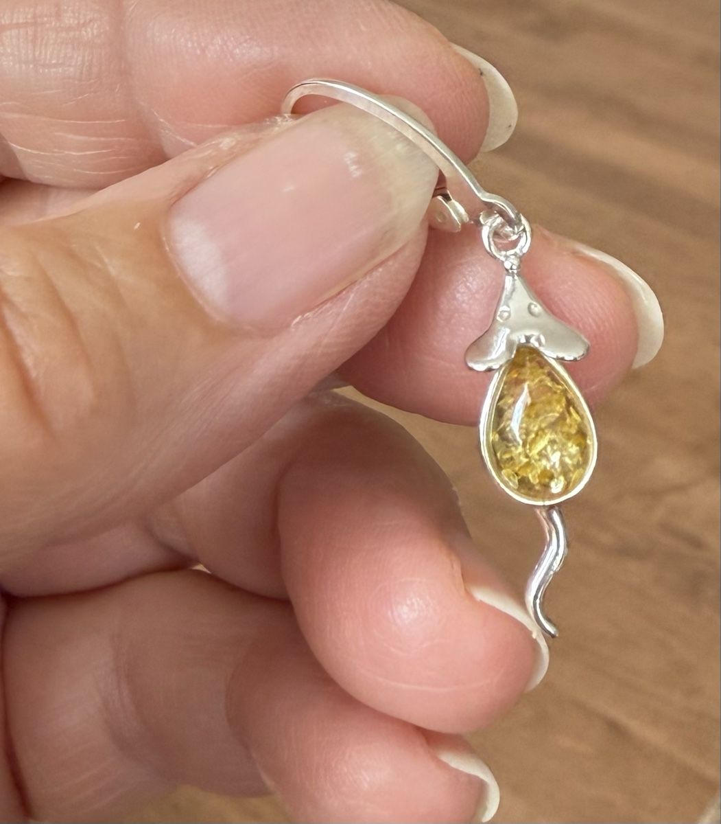 Boucles d'oreille: Silber Anhänger, süsse Ohrringe mit Bernstein – Neuf avec emballage d'origine à Ebikon par elischka 1
