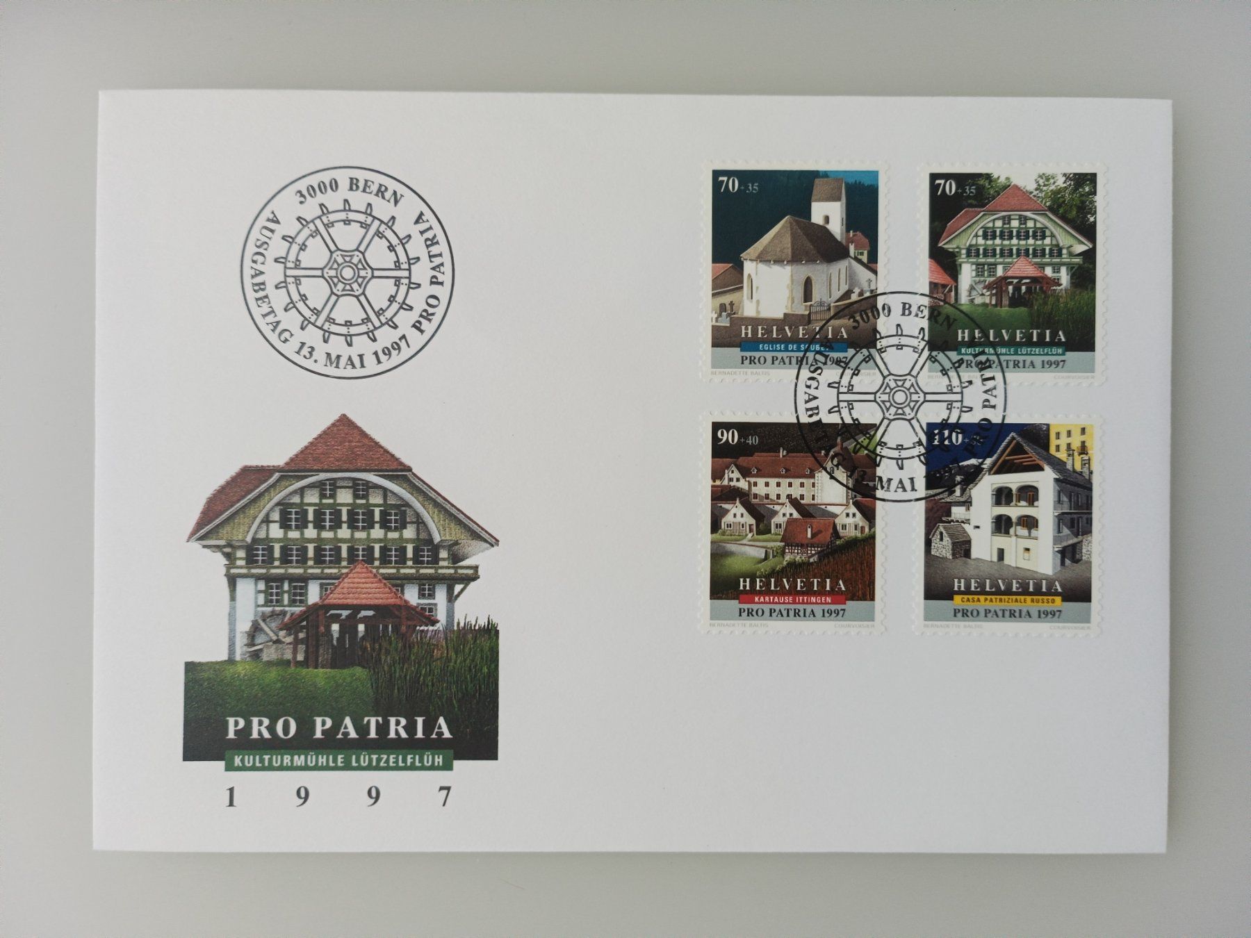 Alle Briefmarken: 1997 FDC Pro Patria – Gebraucht aus Dübendorf von goeggi79
