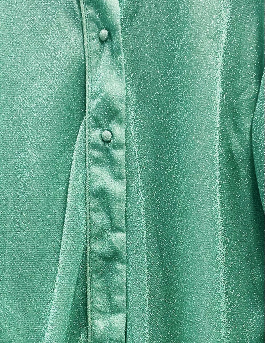 Chemisiers: Mintfarbige Glitzerbluse mit Federn, Gr. M - Hingucker! – Neuf avec emballage d'origine à Au ZH par Jaggy4 3