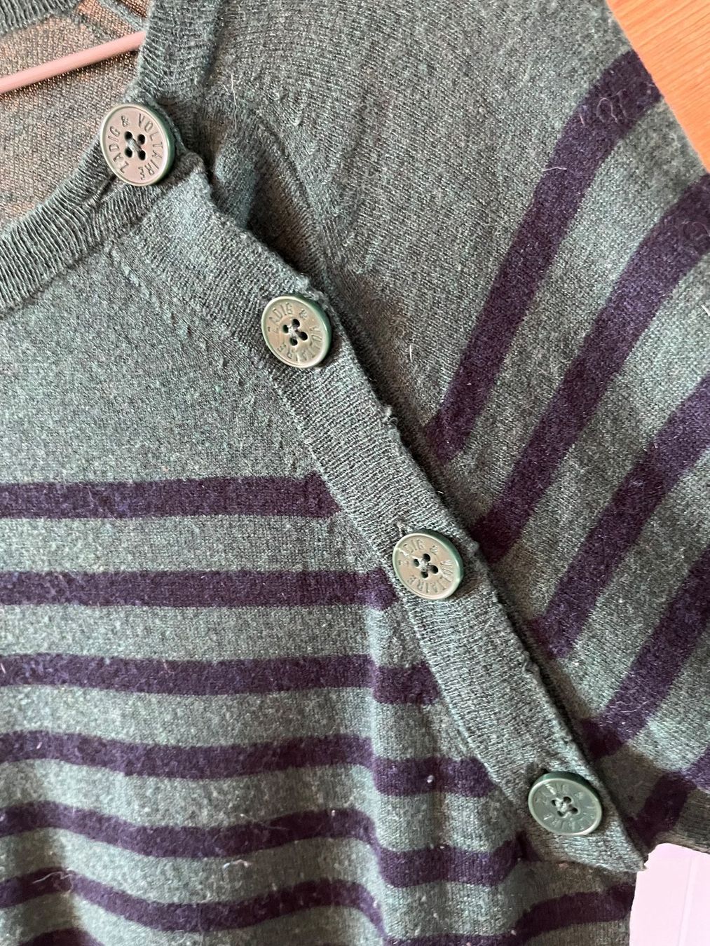Maglioni & Felpe: Zadig&Voltaire Pull hiver, L, vert, rayé, excellent état! – Usato da Lausanne venduto da alcd_1005 3