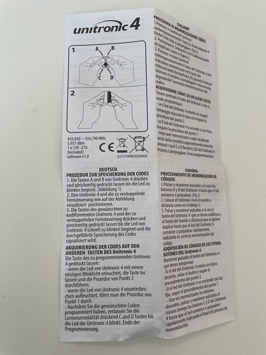 Fernbedienungen: 2 Stk. Funksender unitronic 4 – Neu und originalverpackt aus Dietlikon von ursbrunner 1