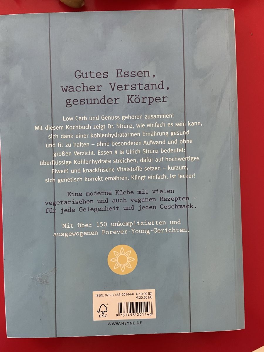Libri: Strunz Low Carb Kochbuch. Forever schlank. – Usato da Bäretswil venduto da Evamaria1 1