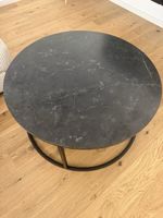 Moderner Couchtisch in Marmoroptik schwarz
