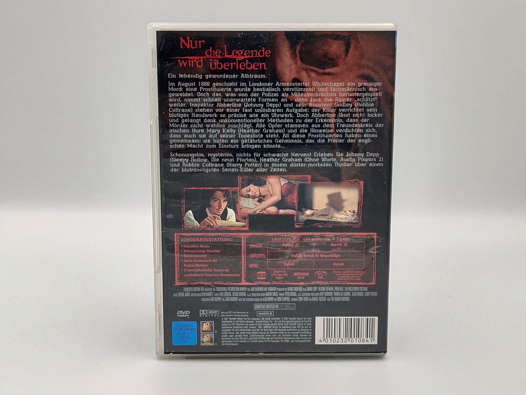 Tutti i DVDs: FROM HELL - MIT JOHNNY DEPP - Versand A-Post nur CHF 2.50! – Usato da Siblingen venduto da goodprice24 1