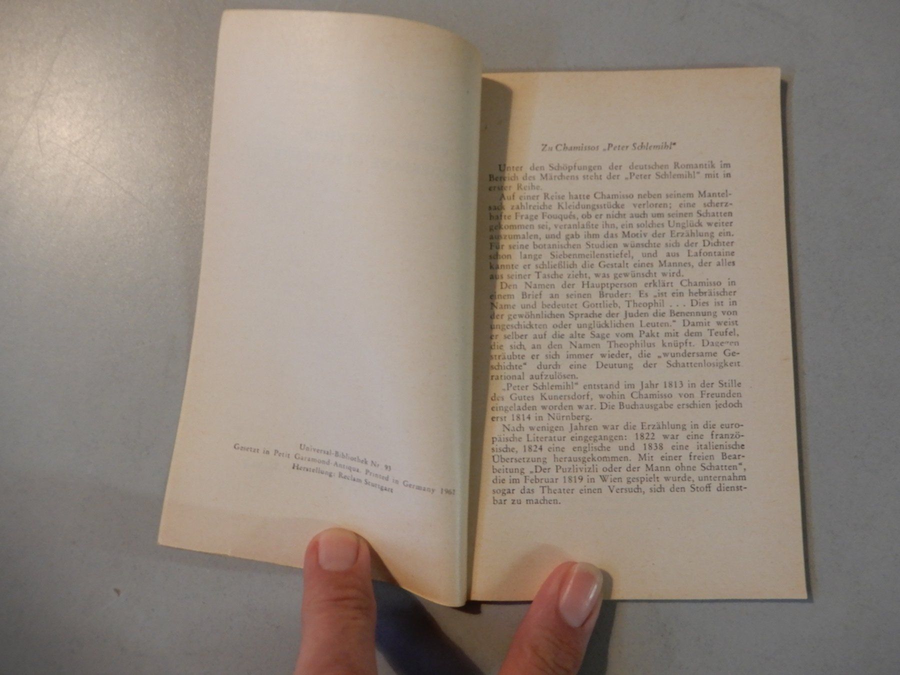 Libri: Peter Schlemihls wundersame Geschichte von Chamisso – Usato da Erstfeld venduto da Uhu1980 2