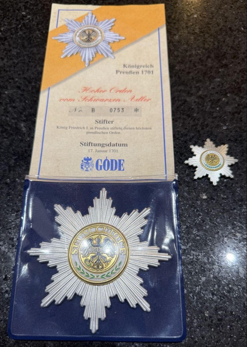 Medaglie: Orden Schwarzer Adler Preussen Göde1701 – Usato da Bauma venduto da Shotgunmann 1