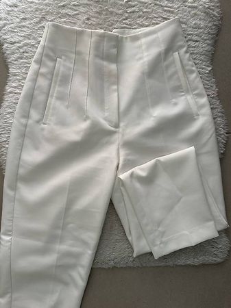 Zara Stoffhose weiss
