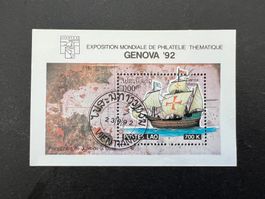 Laos 1992 Genova 92 Stamp Exhibition gest. (D965)