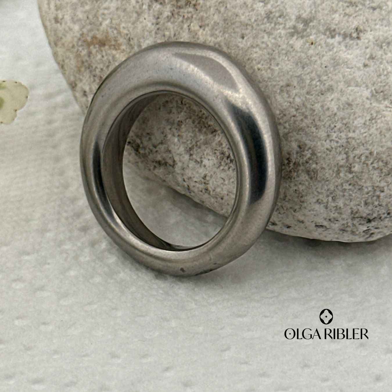 Olga Ribler Anelli: Massiver Ring Edelstahl - matt - Grösse 56 – Nuovo (secondo la descrizione) da Luzern venduto da Schmuckoutlet 5
