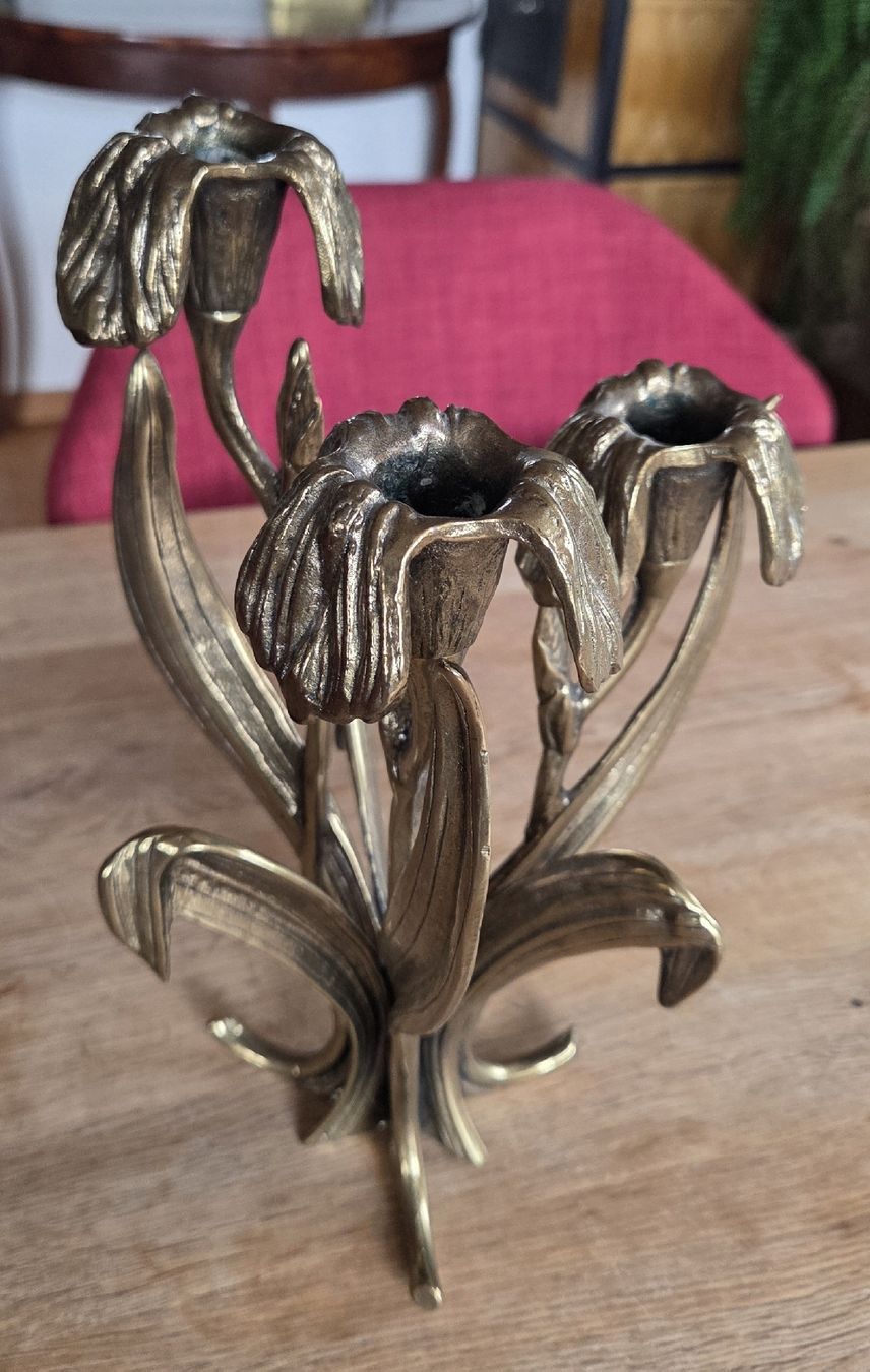 Portacandele: Vintage Kerzenständer, Messing Blumen – Usato da Rehetobel venduto da hobirot01 7
