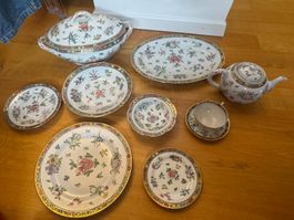 Hand-painted porcelain plates, set of 12+