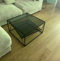 Couchtisch Glas schwarz Metall schwarz guter Zustand