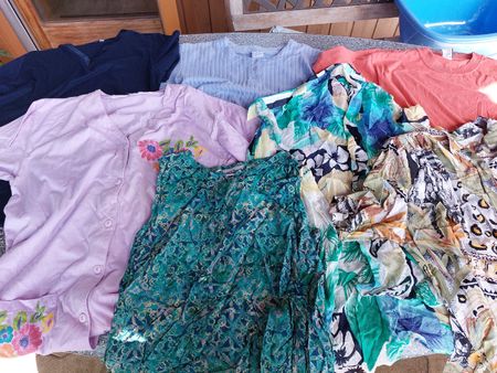 7 kurzarm Damen Oberteile Mix — Frühling / Sommer — Grösse M
