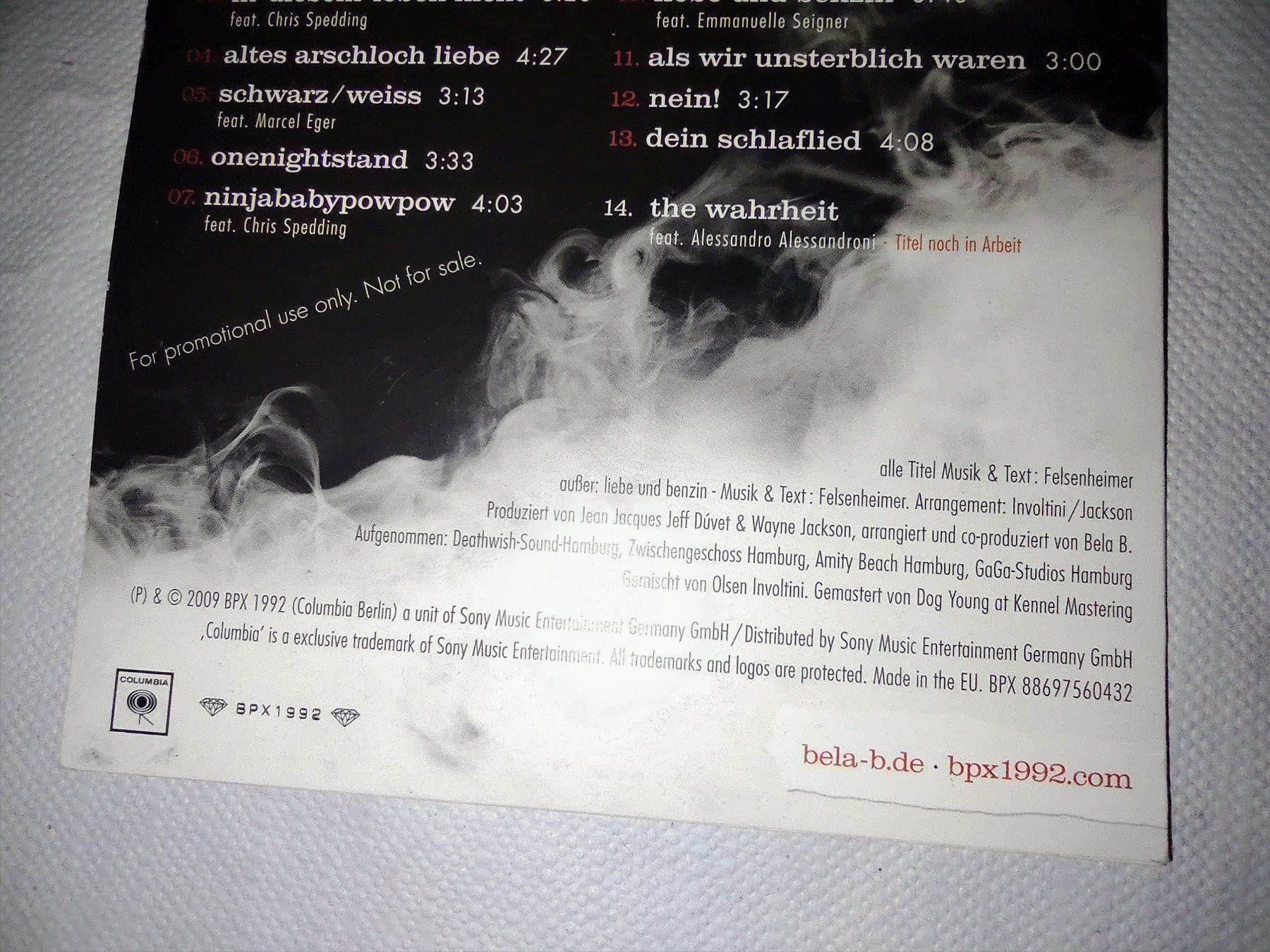 CD: DIE ÄRZTE PROMO CD ** BELA B. ** CODE B ** PUNK ** – Usato da Lupfig venduto da Womewome 9