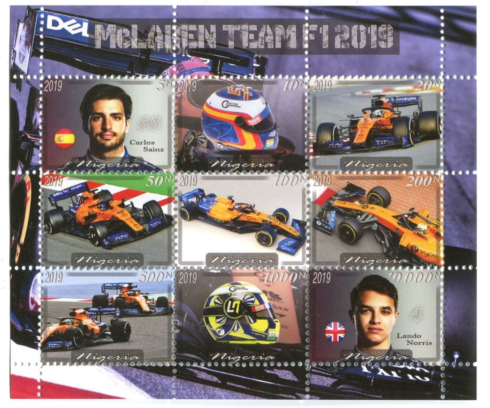 Tous les timbres: Block "Formel 1". Nigeria. – Neuf avec emballage d'origine à Basel par Butsch5