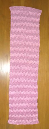 Schal handgestrickt rosa sehr elastisch NEU