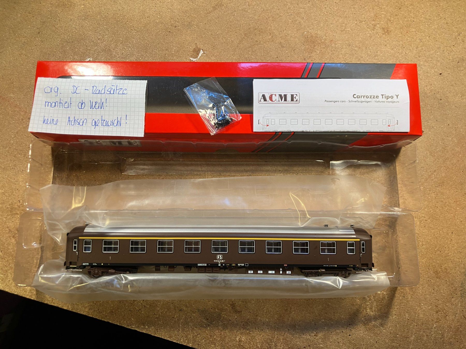 ACME Modelleisenbahnen: A.C.M.E FS Nr. 50042 UIC-Y – Neu (gemäss Beschreibung) aus Galgenen von Forflowers
