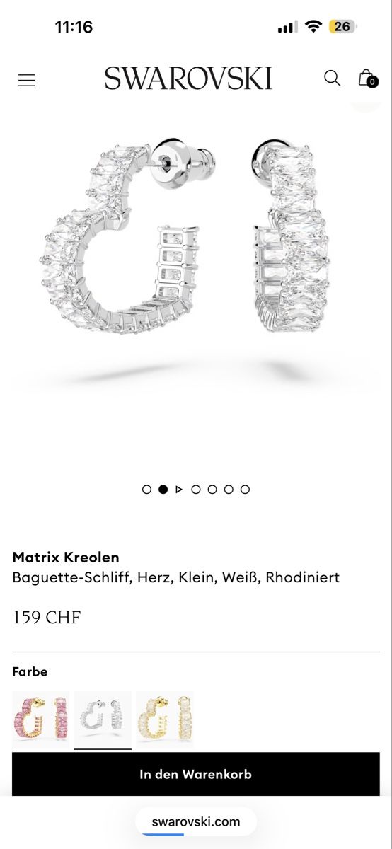 Swarovski Ohrringe & -stecker: Matrix Kreolen Swarovski  – Neu (gemäss Beschreibung) aus Horgen von stu_cjc8 9