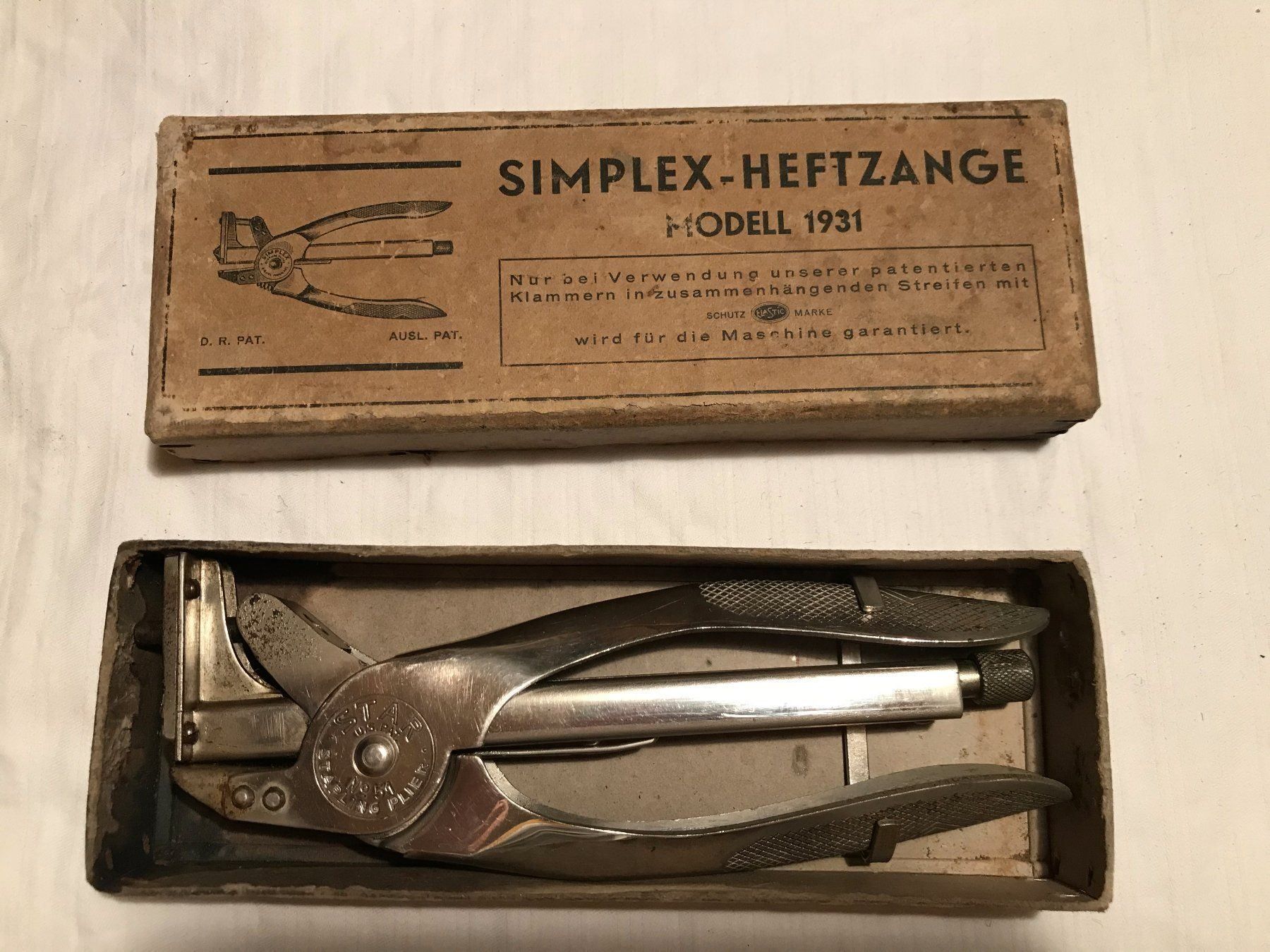 Tous les outils: Appareil "Simplex-Heftzange" model 1931 – D'occasion à Ste-Croix par BuffetSC