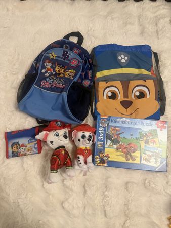 Paw Patrol Set Rucksack Turnbeutel Puzzle Plüsch 