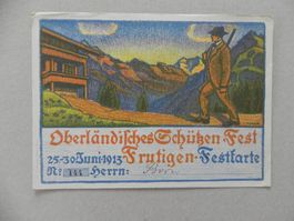 Karte Frutigen BE Bern Schiessen Schützenfest 1913 Festkarte