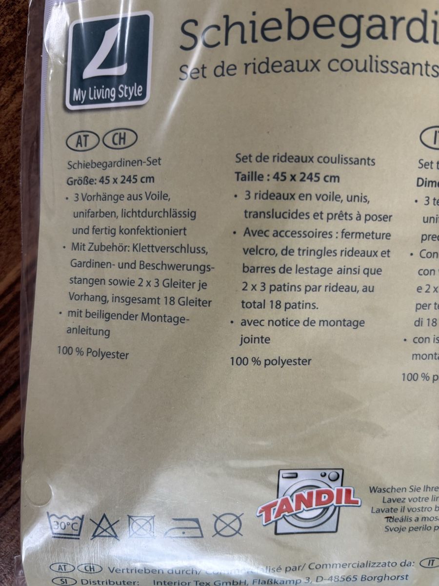 Tende: Schiebegardinenset 3er Pack – Nuovo e nell'imballaggio originale da Büsserach venduto da Zimtstaernli19 3