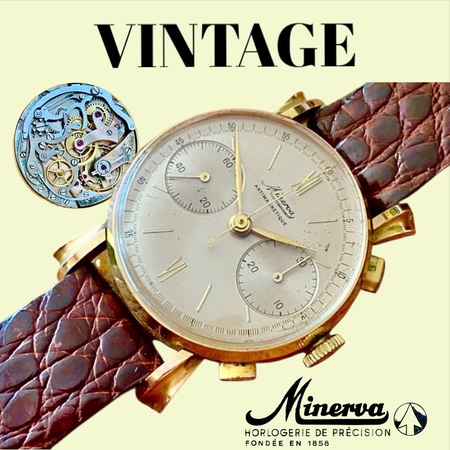 Minerva Orologi: Minerva Swiss Vintage Chronograph – Usato da lyss venduto da Uhrenparadies