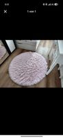 Runder Teppich rosa flauschig neuwertig 120cm