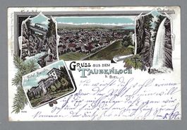 1900, BIEL, TAUBENLOCH, MIT ZUG, STADT, HÔTEL MACOLIN, LITO