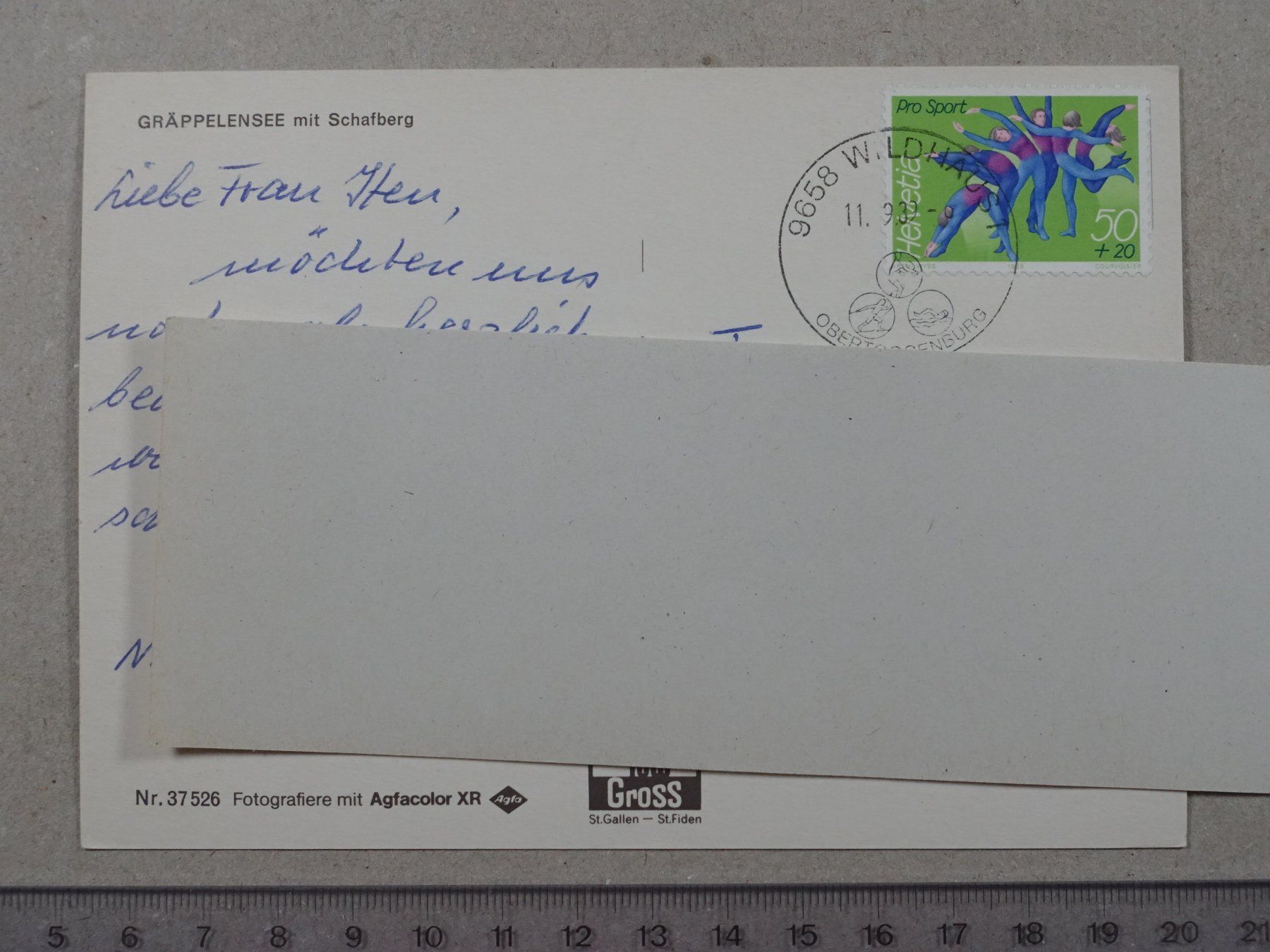 Cartes postales: Gräppelensee, Schafberg, 1989, Poststempel Wildhaus – D'occasion à Lenzburg par fh1 1