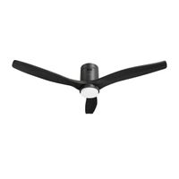 Hombli Smart Ceiling Fan & Light Black & Black Wood