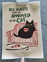 Affiche décorative chat humoristique canapé café