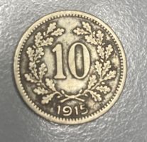 Seltene 10 Heller Münze, Jahrgang 1915, Österreich